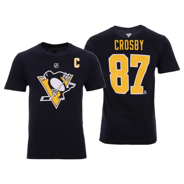 Sidney Crosby Pittsburgh Penguins NHL Authentique Empilé N&N T-