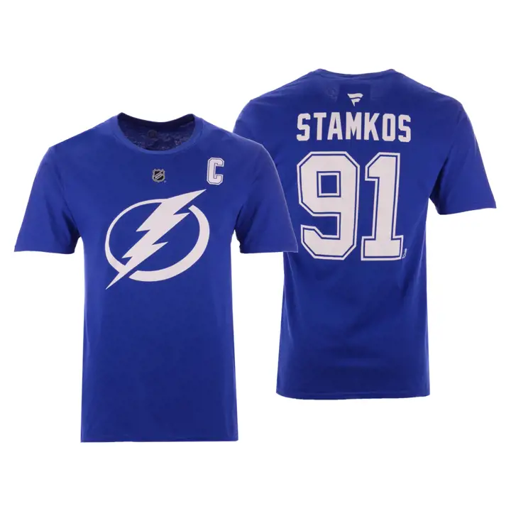 Steve Stamkos Tampa Bay Lightning LNH Authentique Superposé N&N T-