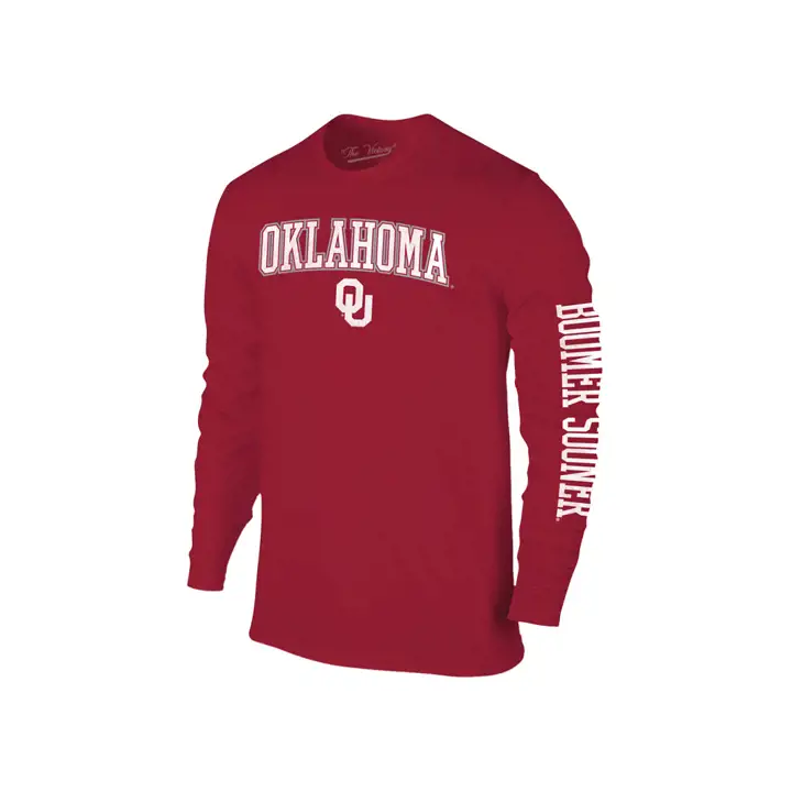 T-shirt à manches longues Oklahoma Sooners NCAA Slogan taille moyenne