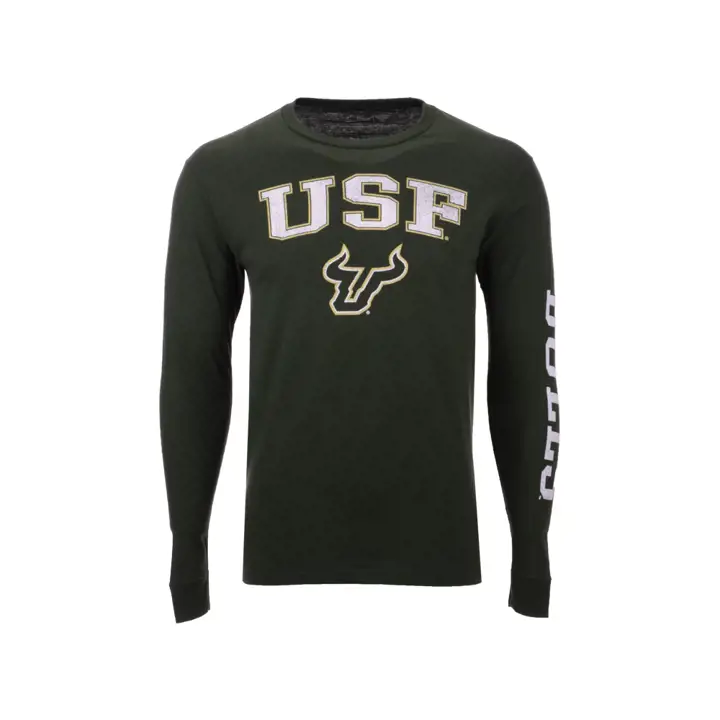 T-shirt à manches longues South Florida Bulls NCAA avec slogan (taille moyenne)