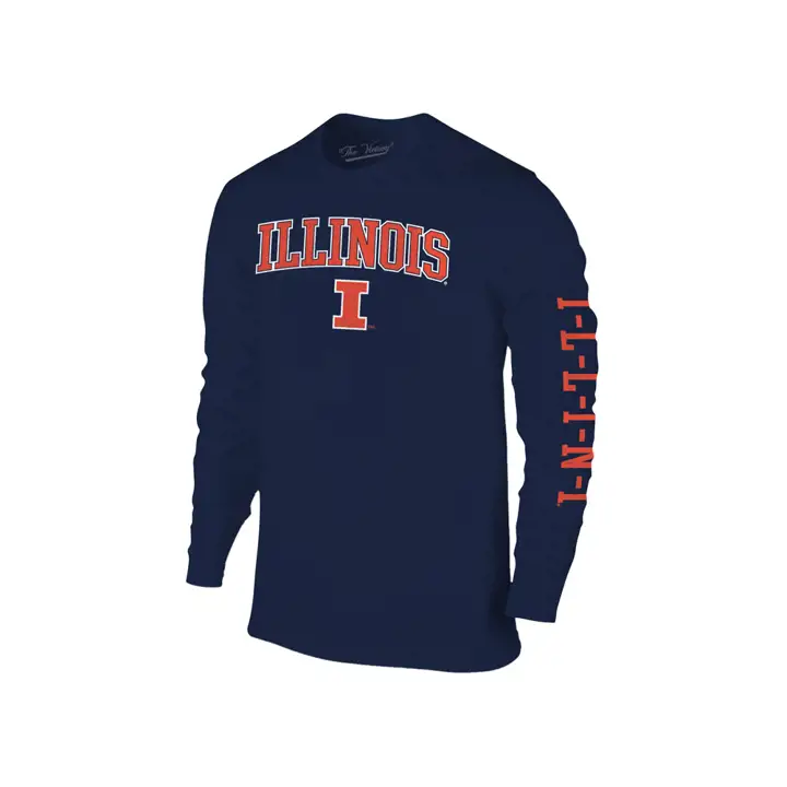 T-shirt à manches longues motif slogan mi-taille Illinois Fighting Illini NCAA