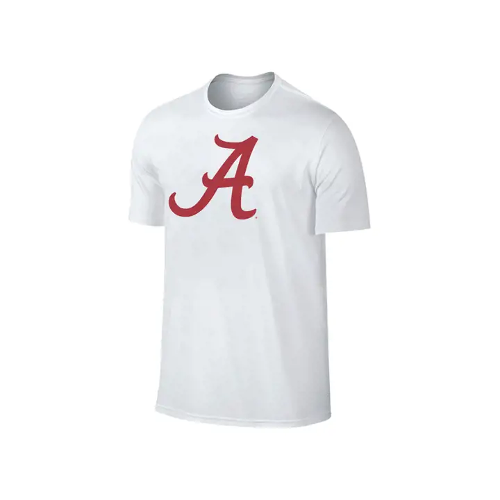 T-shirt blanc à grand logo NCAA Alabama Crimson Tide 2F