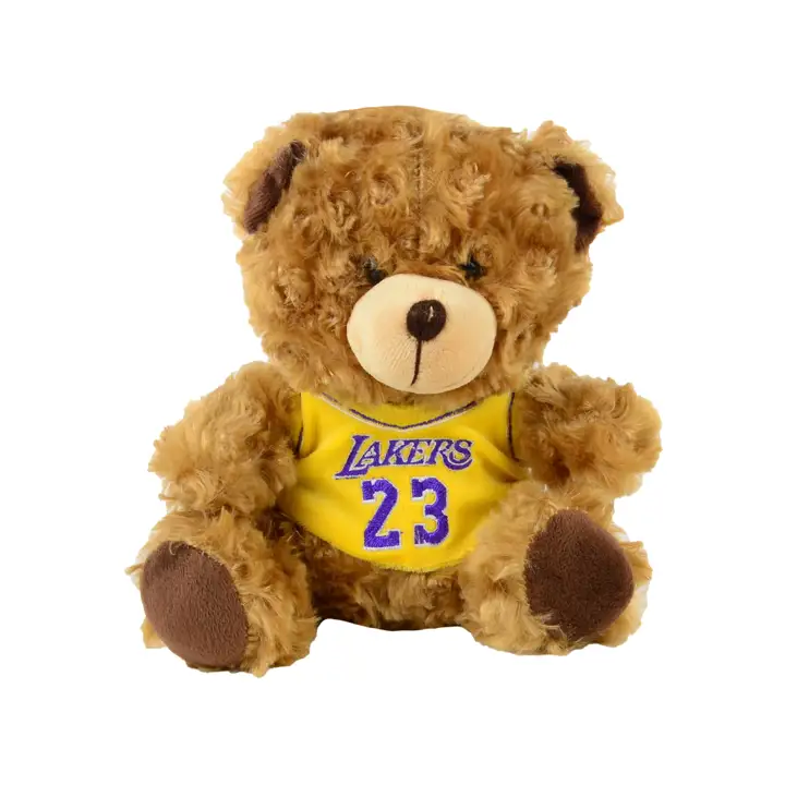 Ours en peluche LAKERS Prem. Plush Jersey Bear - 7.5" LeBron James marron/jaune