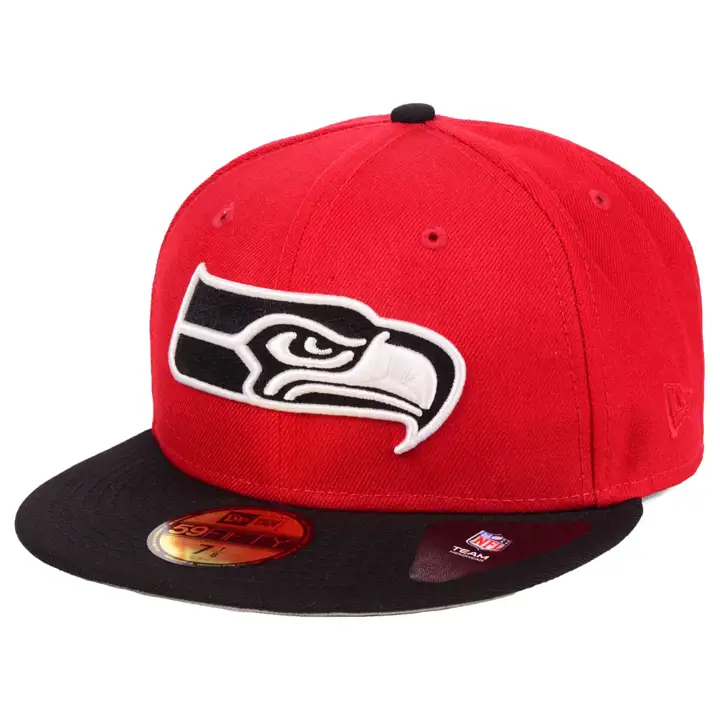 Casquette ajustée 59Fifty mode basique Seattle Seahawks NFL ROUGE/NOIR