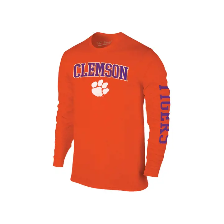 T-shirt à manches longues motif slogan Clemson Tigers NCAA taille moyenne org