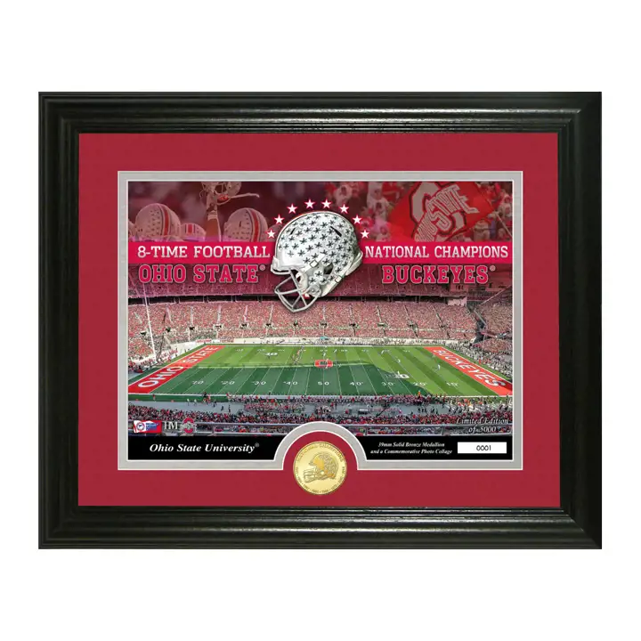 Ohio State Buckeyes - Pièce commémorative en bronze avec photo