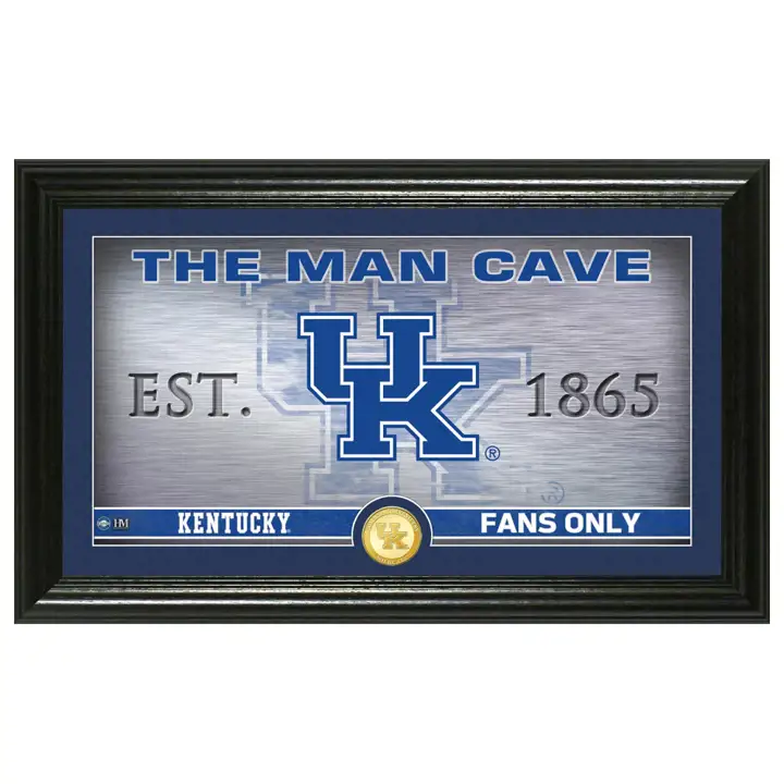 Monnaie en bronze des Kentucky Wildcats et photo panoramique pour caverne d'homme