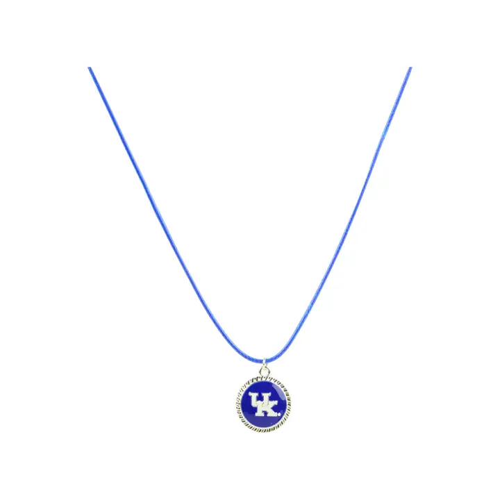 Collier avec logo Kentucky Wildcats sur cordon (argent/bleu)