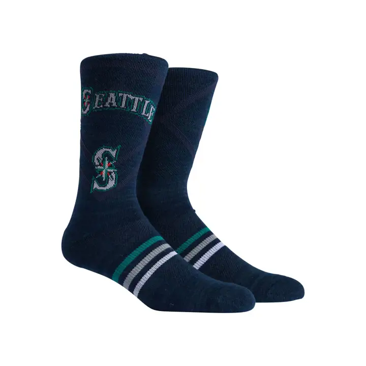 Seattle Mariners MLB PKWY Stacked Crew BLEU