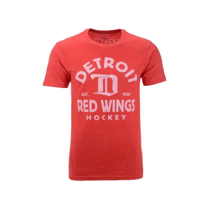 T-shirt Mélange Trois Matières Vintage Arch NHL Red Ailes de Detroit