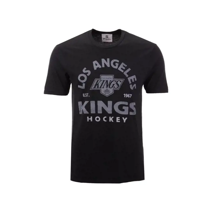 T-shirt trois couleurs à motif arqué vintage L.A. Kings de la LNH, noir