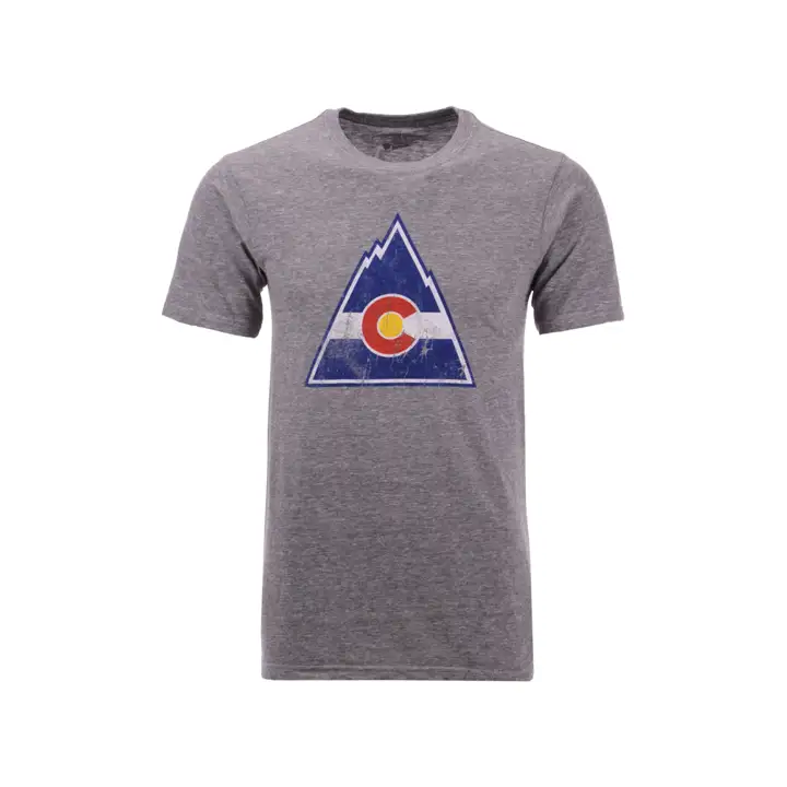 AVALANCHE LNH T-shirt Tri-Blend Logo d'équipe Vintage GRIS
