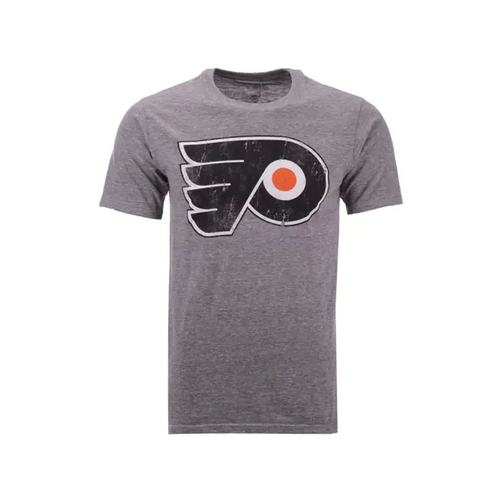"T-shirt à logo d'équipe Tri Blend NHL FLYERS \"P\" GRIS"