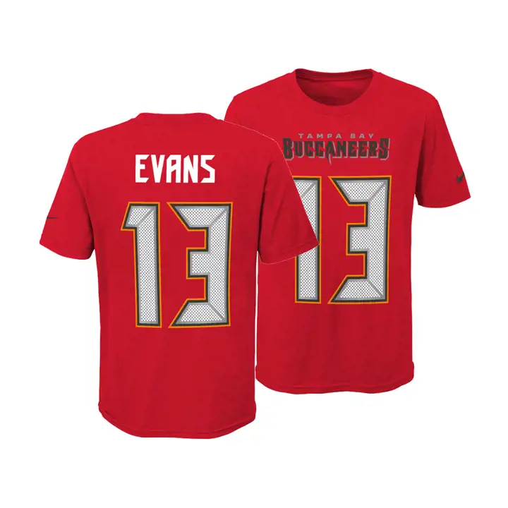 BUCCANEERS NFL Youth Pride T-Shirt Noms et Numéros 3.0 Mike Evans rouge