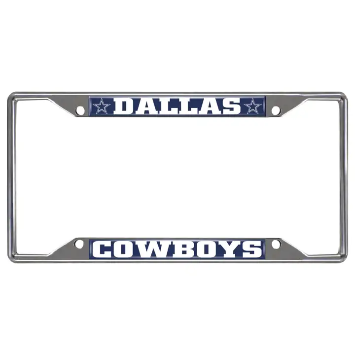 Cadre de plaque d'immatriculation Dallas Cowboys argent