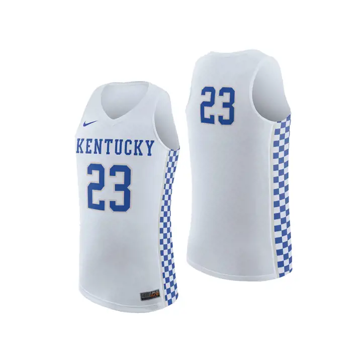 Maillot de basket-ball réplique NCAA Kentucky #23 BLANC