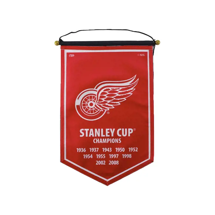 Bannière de la Victoire en Feutre des Red Wings de Detroit - 12x18 ast
