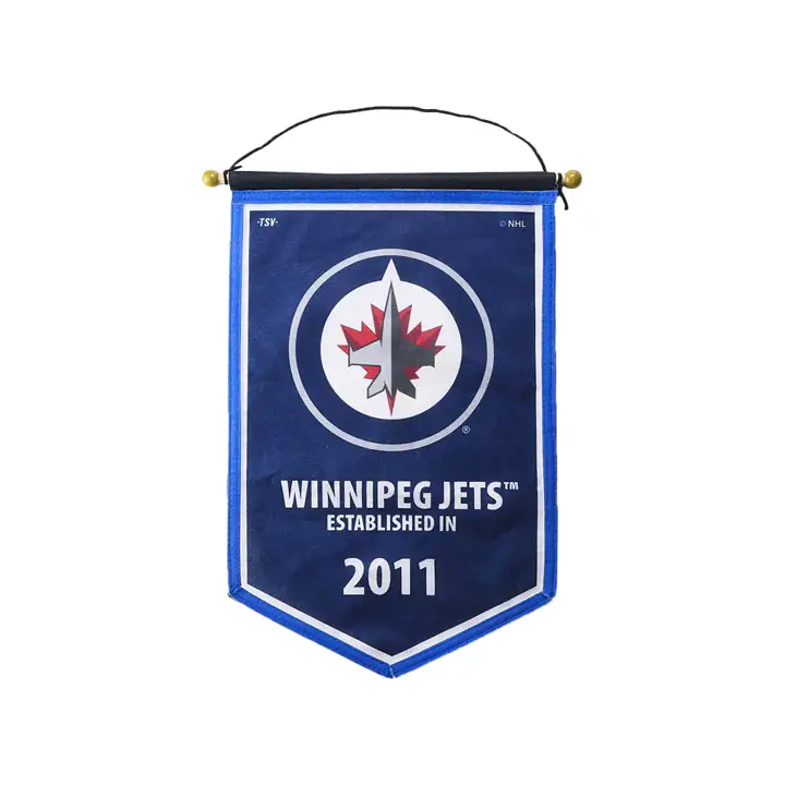 Bannière de victoire en feutre des Jets de Winnipeg - 12x18 ast