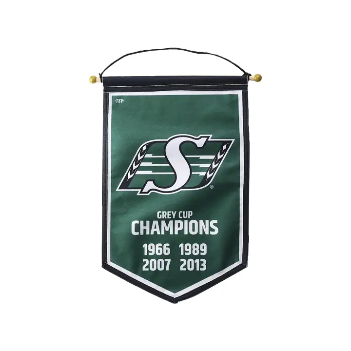 Bannière en feutre de victoire des Saskatchewan Roughriders - 12x18 ast