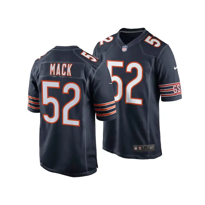 Maillot de match NFL BEARS Khalil Mack marine