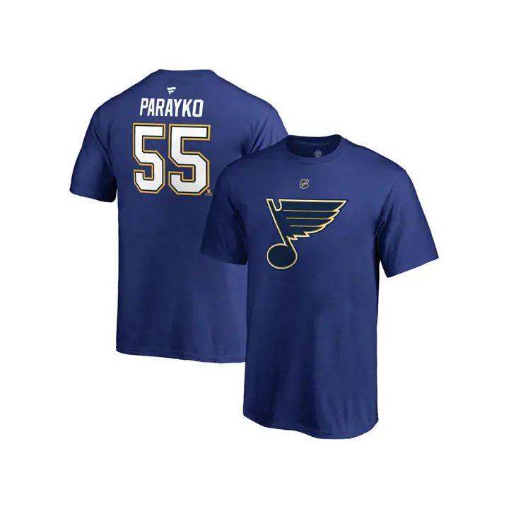 T-shirt Authentique Blues NHL Stack N&N Colton Parayko bleu