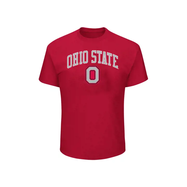 T-shirt Arch & Logo Rouge Grande Taille NCAA Ohio State Buckeyes