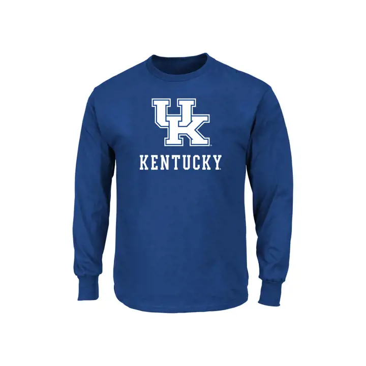 T-shirt à manches longues à grand logo Kentucky Wildcats NCAA grandes tailles et corpulences