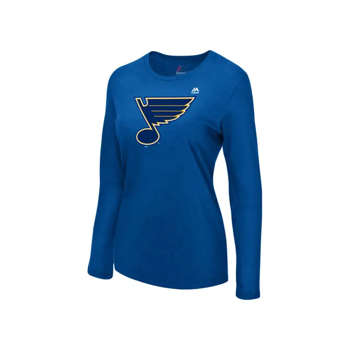 T-shirt à manches longues à logo principal des Blues de St. Louis (LNH) pour femme