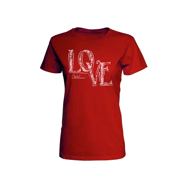 T-shirt Oklahoma Sooners 2F NCAA Femme Dentelle Amour CRIM