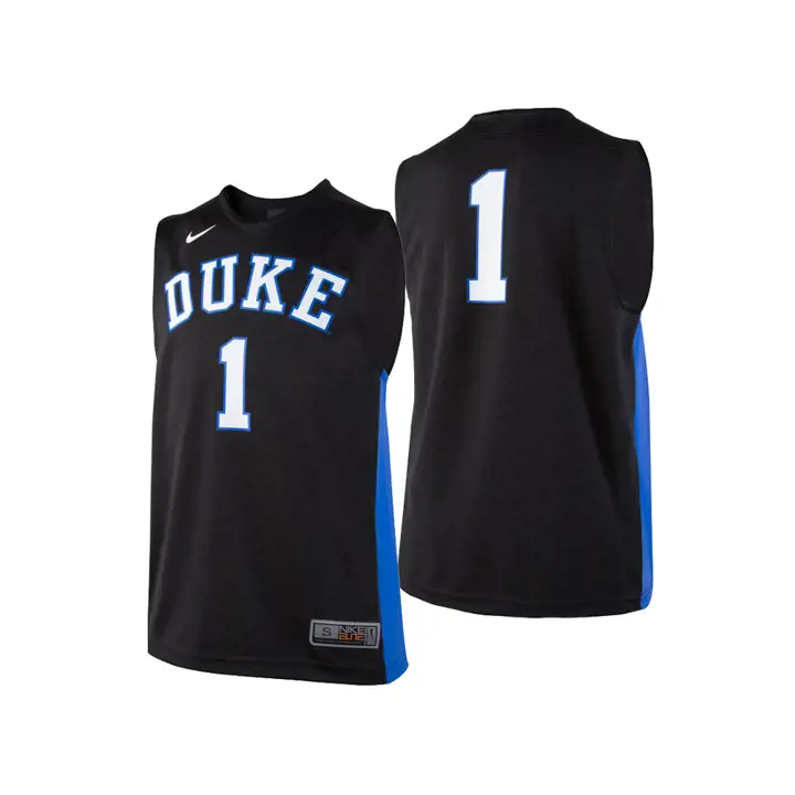Maillot de basketball réplique Duke NCAA pour jeune #1 noir