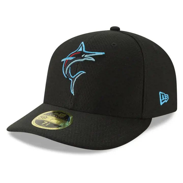 Miami Marlins 2019 MLB Batting Practice 59FIFTY LP GAME NOIR