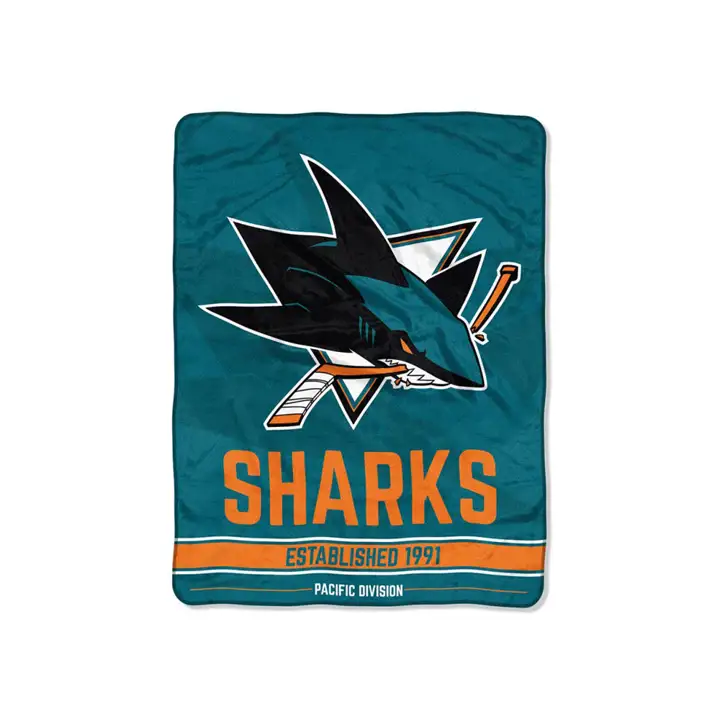 "Couverture polaire SHARKS Micro Raschel 117x152 cm "Break Away" sarcelle"