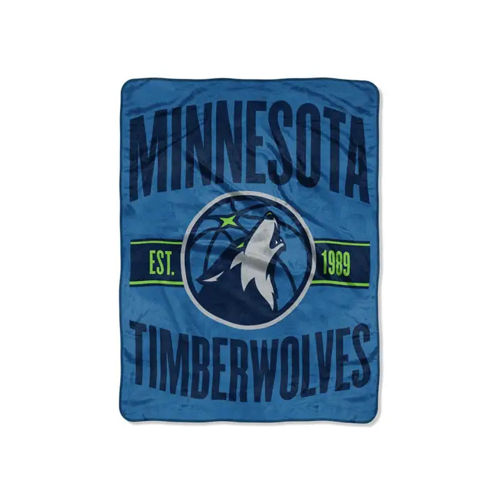 "Minnesota Timberwolves Micro Raschel 46x60 "Dégagement" marine/"