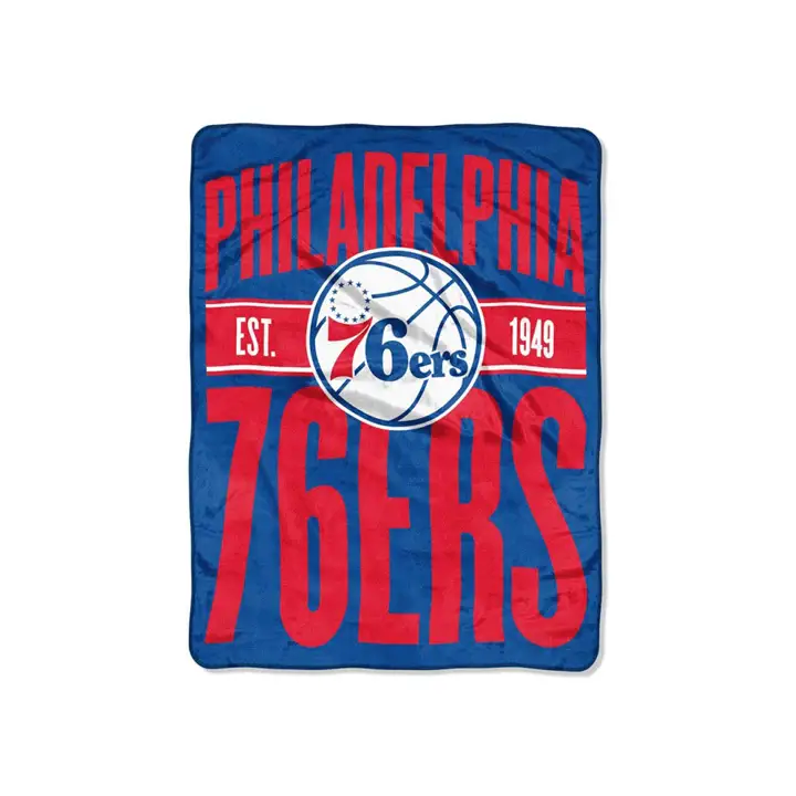 Philadelphia 76ers Micro Raschel 46x60 « Clear Out » BLEU