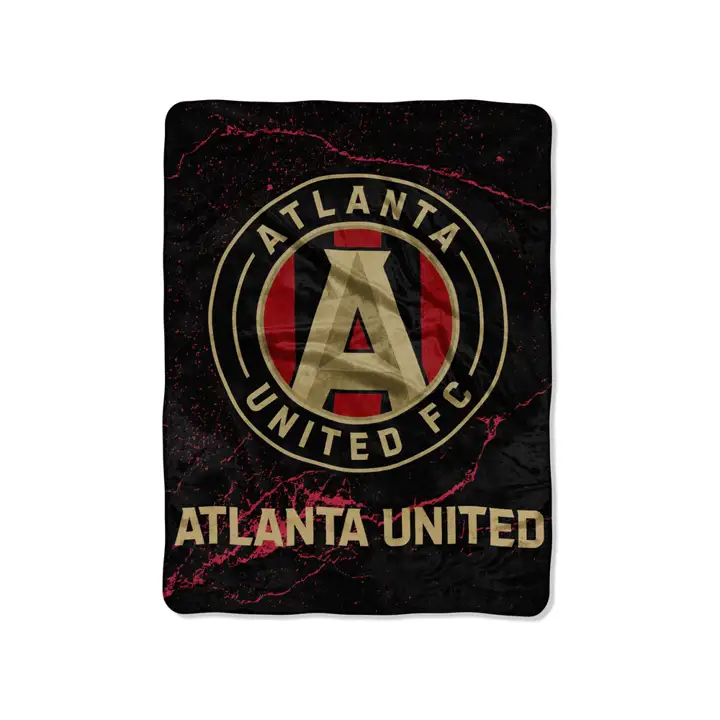 "Atlanta United FC Micro Raschel 46x60 \"Concrete\" ROUGE/noir"