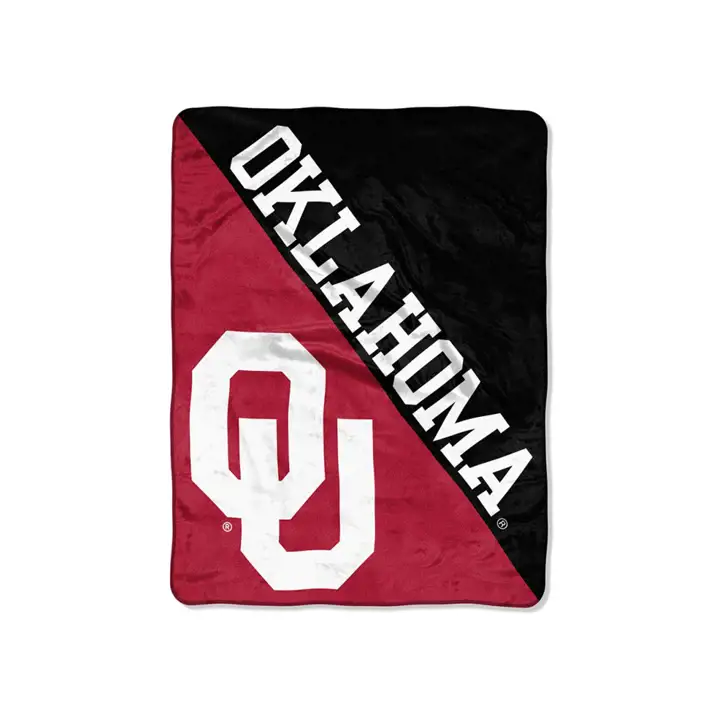 "Oklahoma Sooners Micro Raschel 46x60 \"Demi-ton\" MAR/noir"
