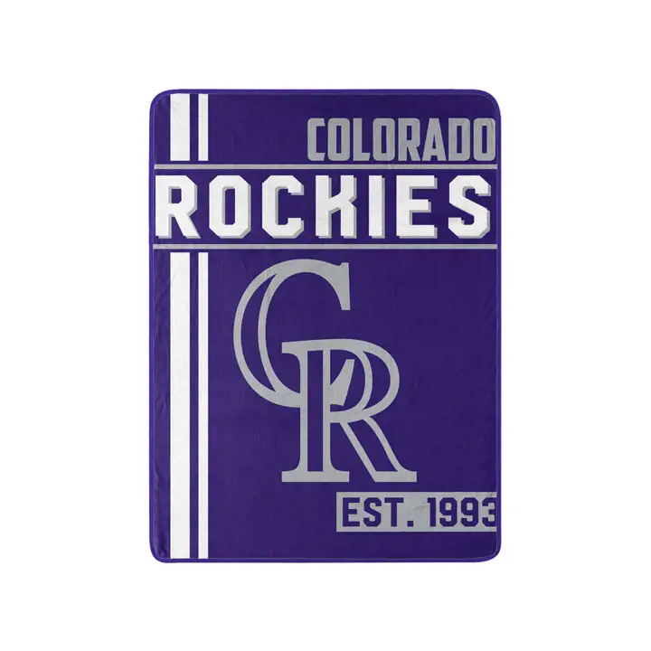 "Colorado Rockies Micro Raschel 46x60 \"Walk Off\" pur"