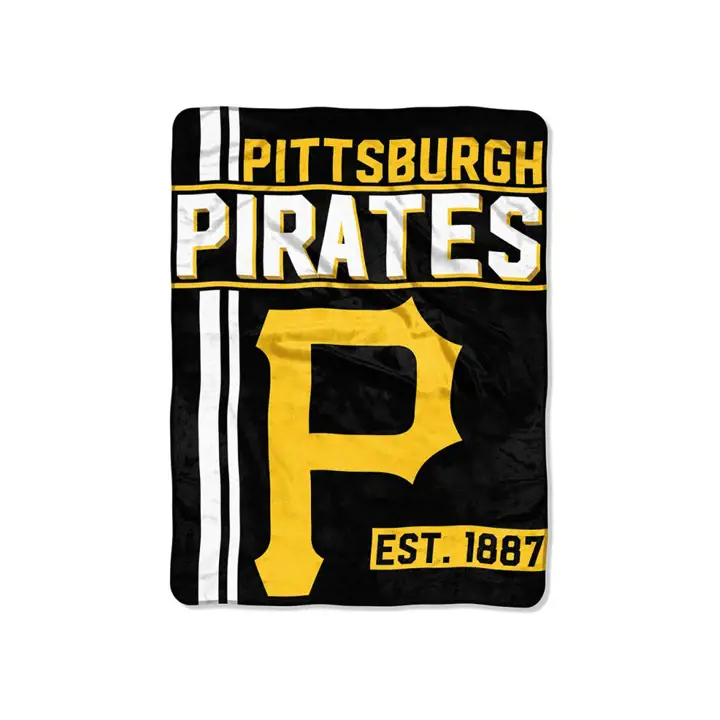 "Plaide Micro Raschel Pittsburgh Pirates 46x60 \"Walk Off\" N/B"