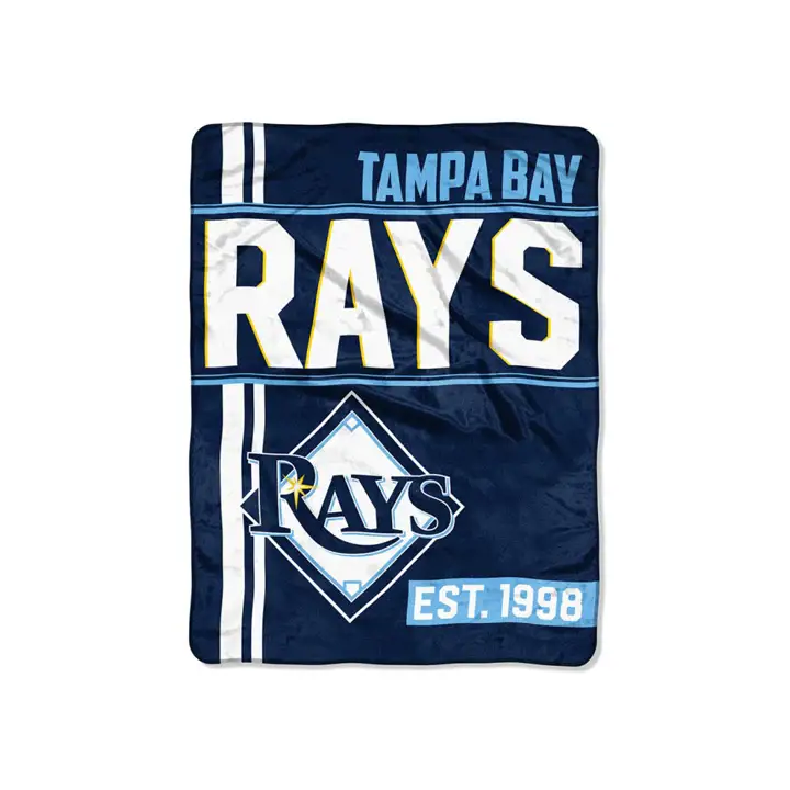 "Micro Raschel des Rays de Tampa Bay 46x60 \"Walk Off\" BLEU MARINE/blanc"