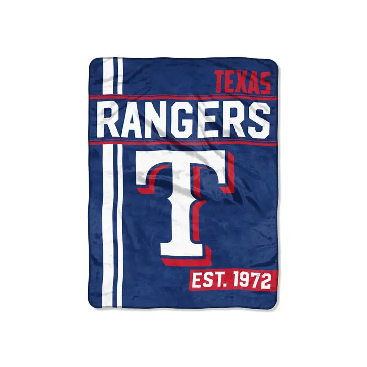 "Texas Rangers Micro Raschel 46x60 "Walk Off" BLEU"