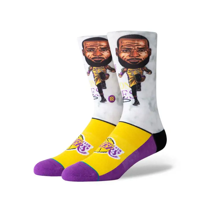 LAKERS NBA YTH Big Head Crew LeBron James GRIS/JAU/VIO