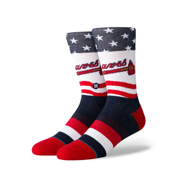 Atlanta Braves MLB Stars and Bars Crew rouge/blanc/bleu