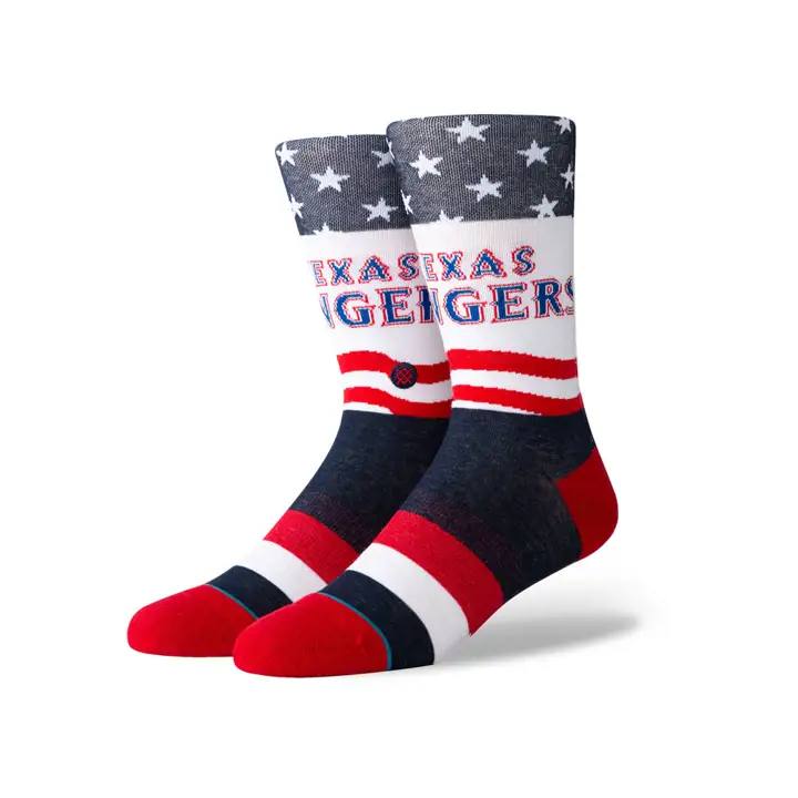 Texas Rangers MLB Stars and Bars Crew rouge/blanc/bleu