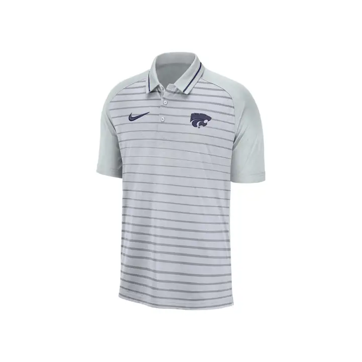 Polo rayé NCAA Kansas State Wildcats 19 gris