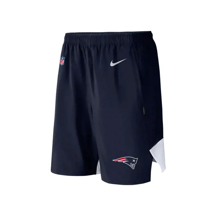 Short d'entraînement souple pour joueur des New England Patriots NFL 19 marine