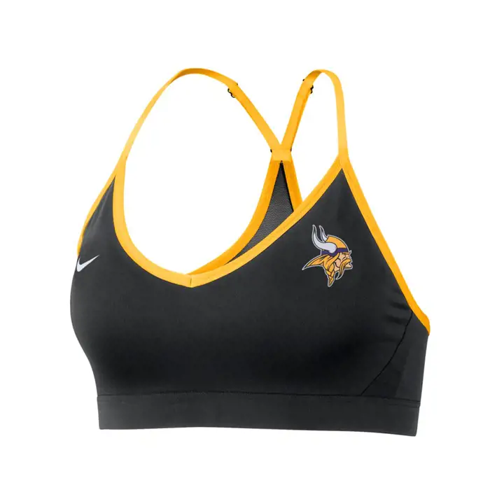 Soutien-gorge dos nageur Minnesota Vikings NFL pour femme DF 19 noir/or/blanc