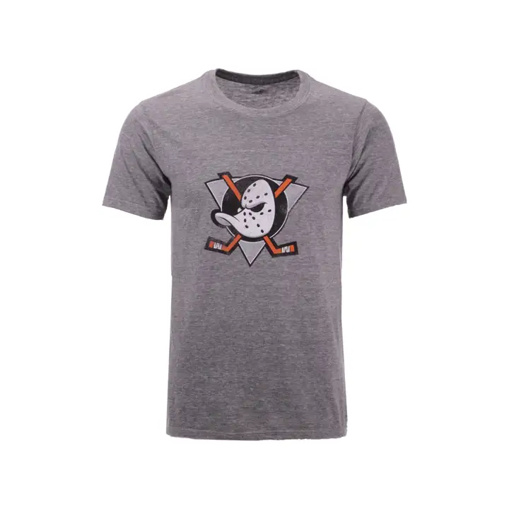 T-shirt canard NHL Tri Blend Logo d'équipe Mighty Ducks GRIS