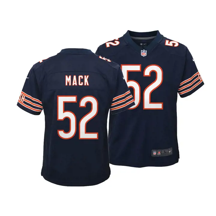 Maillot de match NFL enfant Bears Khalil Mack bleu marine