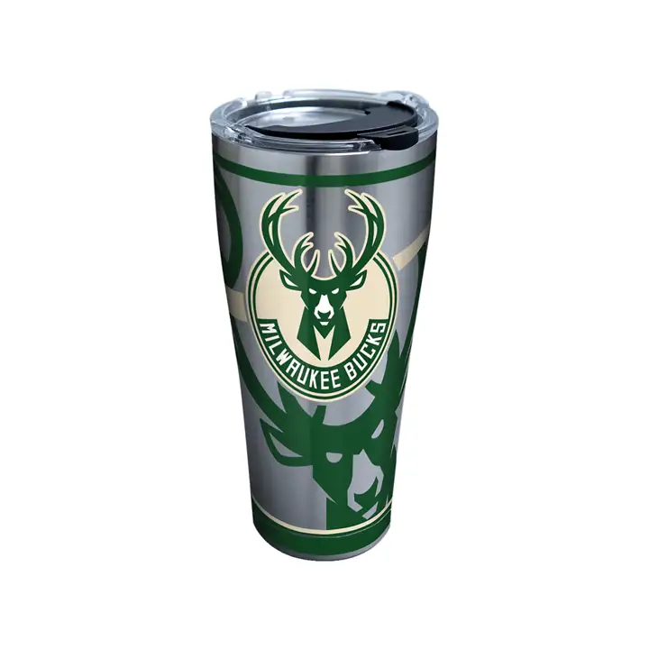 Milwaukee Bucks, 30 oz, peinture NBA, acier inoxydable, ARGENT