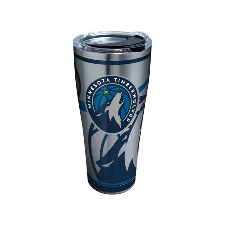 Minnesota Timberwolves – Bouteille thermique NBA Paint en acier inoxydable 30 oz. – Argent